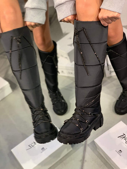 Black stylish boots