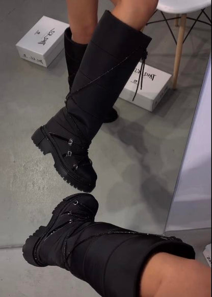 Black stylish boots