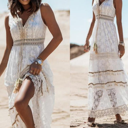 Lace patchwork dress