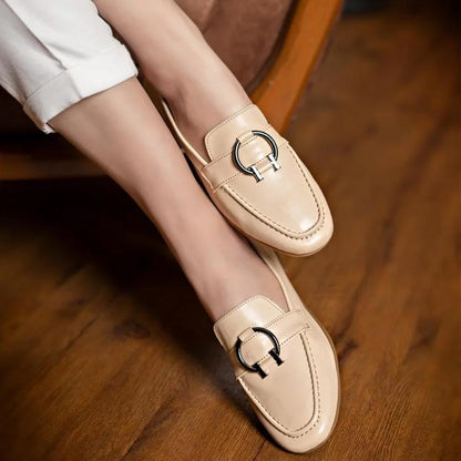 Leather Loafers Flat Pumps