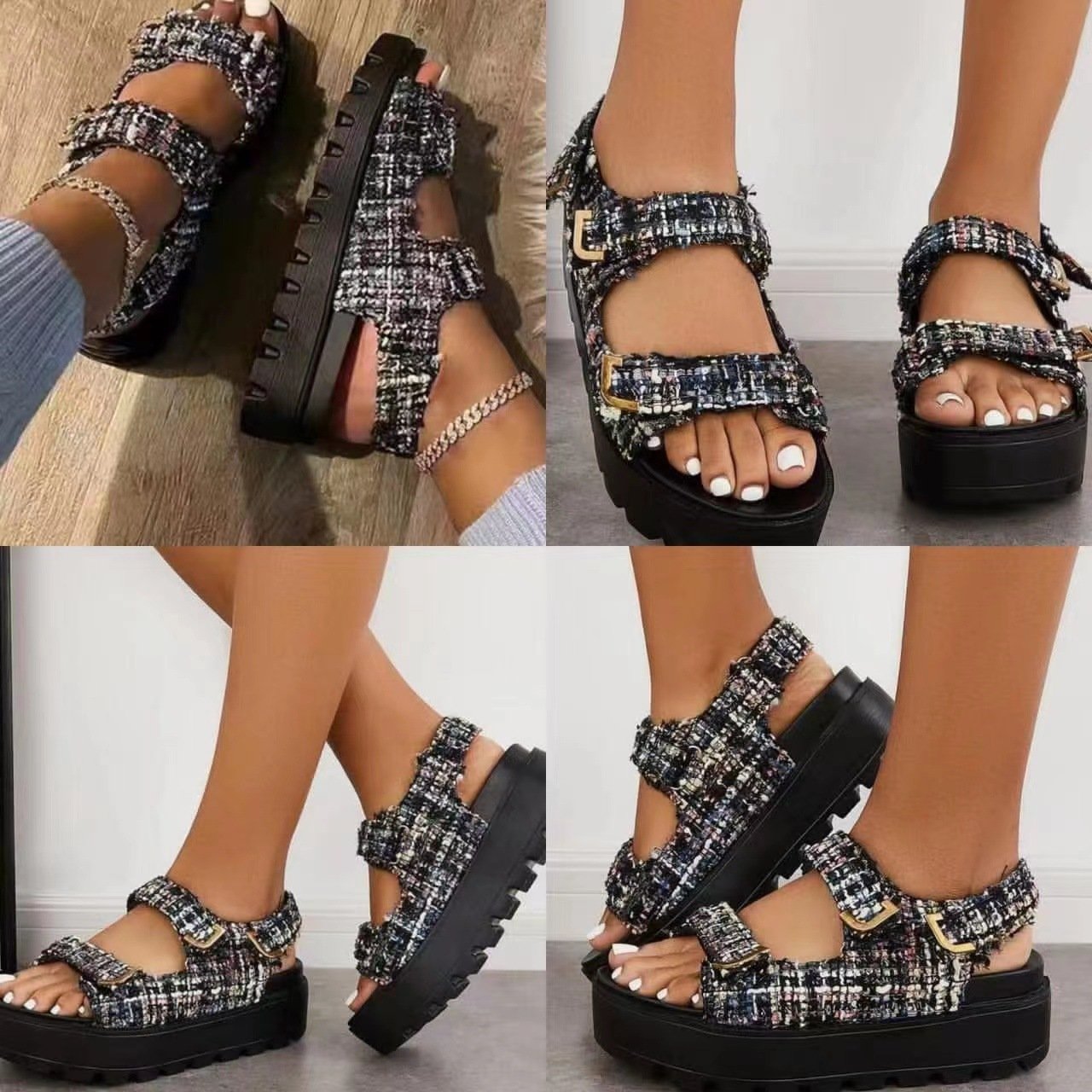 Casual fashion velcro sandals