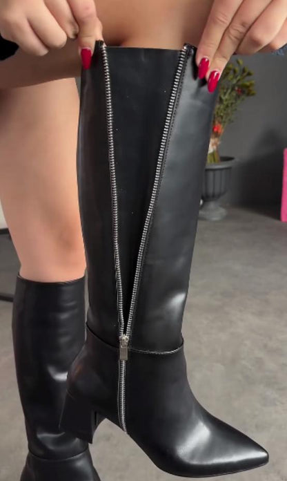 Comfortable soft leather high boots