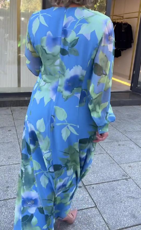 Tie-dye baggy slimming dress