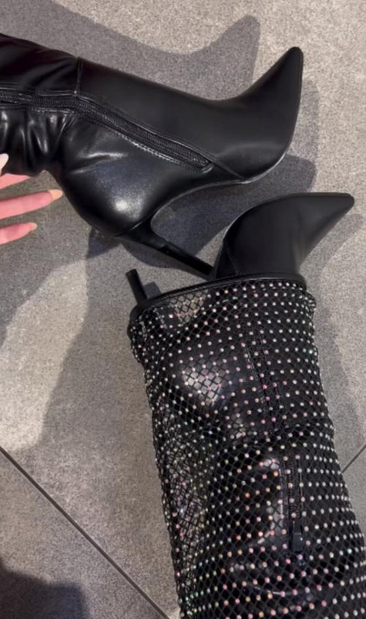 Flash diamond high heel fashion boots