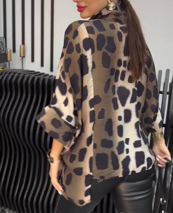 Light luxury leopard print shirt