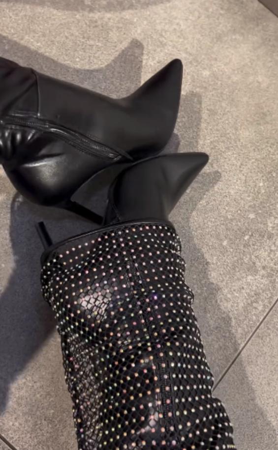 Flash diamond high heel fashion boots