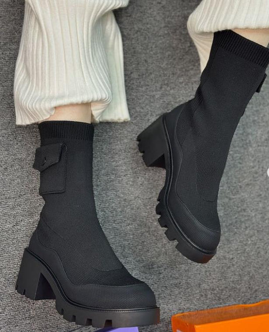 British style fashion elastic boots